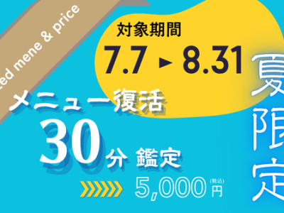 【夏限定 復活】30分鑑定
